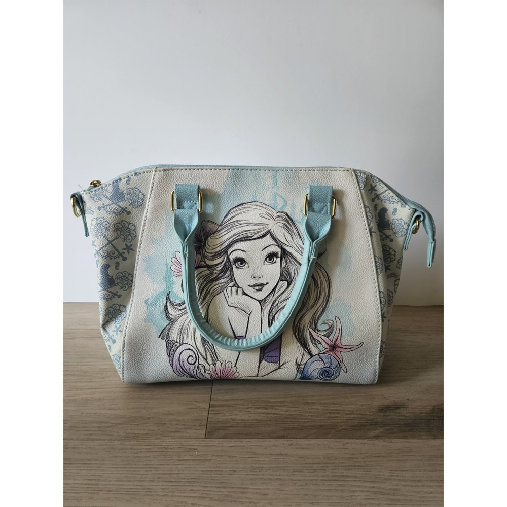 Loungefly Disney The Little Mermaid Ariel Sketch Watercolor Satchel Purse Bag